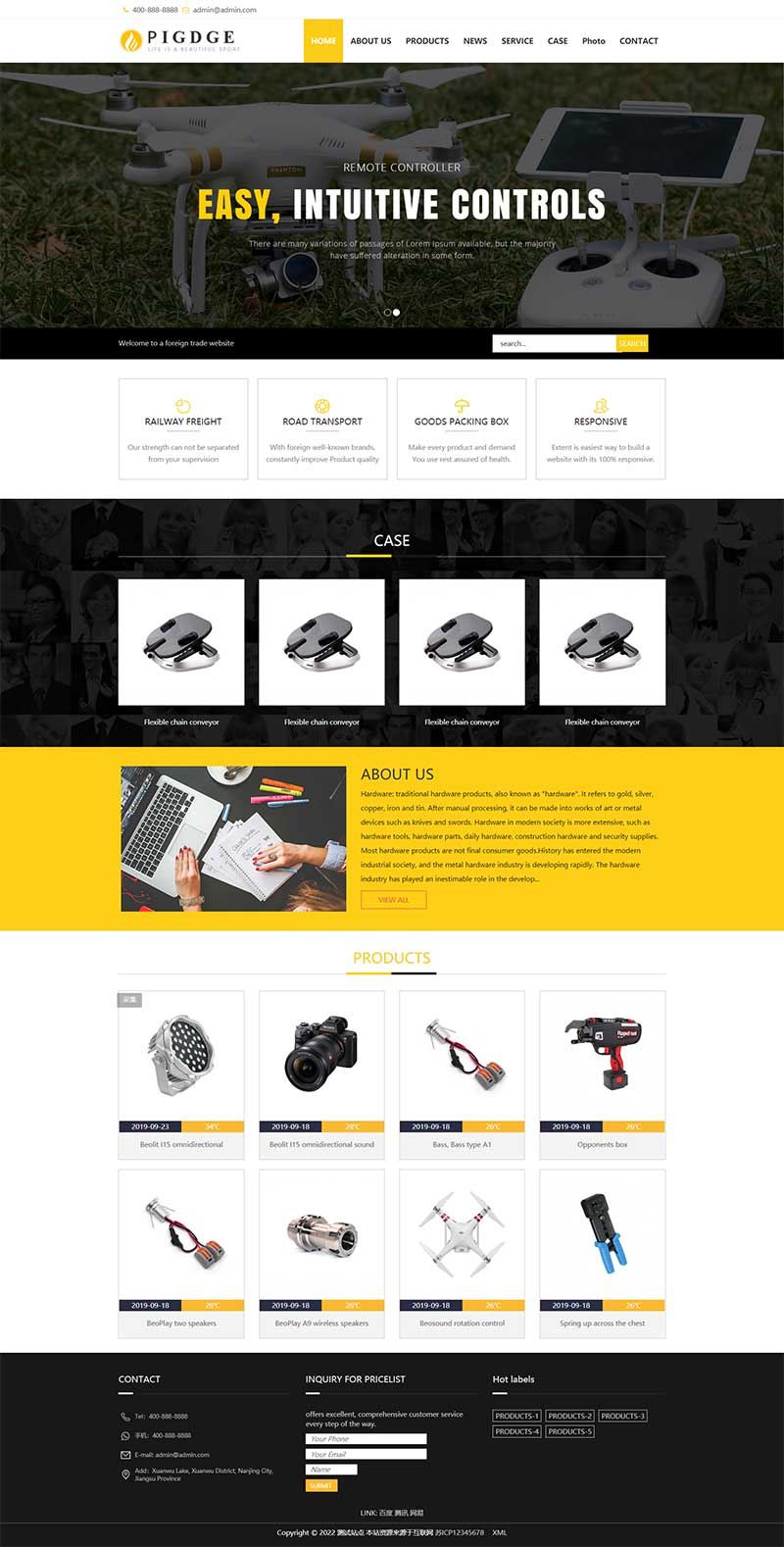 62c965d0ef899.jpg (自适应手机端)响应式五金电器出口英文外贸类网站pbootcms模板 HTML5五金电子产品外贸网站源码下载