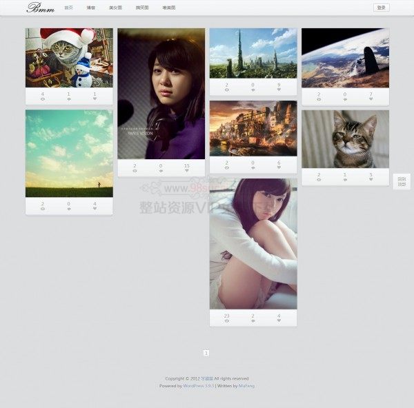 5f8d1ba039b7c.jpg WordPress图片主题 WP瀑布流模板结构