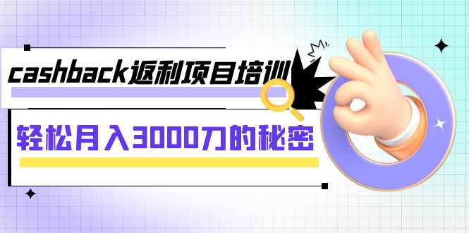 cashback返利项目培训:轻松月入3000刀的秘密(8节课)插图 cashback返利项目培训:轻松月入3000刀的秘密(8节课)