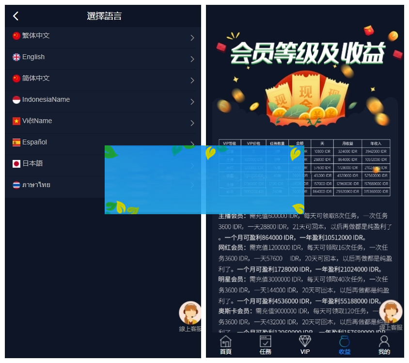 价值4500的国际版多语言点赞抖音分享点赞任务平台源码(十二种语言)