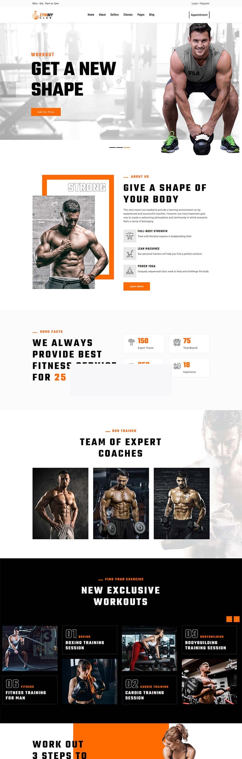 html5健身俱乐部静态网站模板插图 html5健身俱乐部静态网站模板