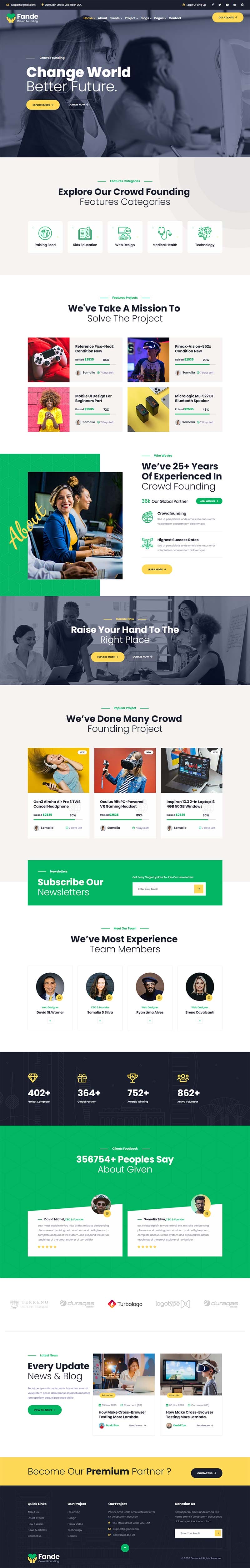 创业投资众筹平台静态HTML5模板插图 创业投资众筹平台静态HTML5模板