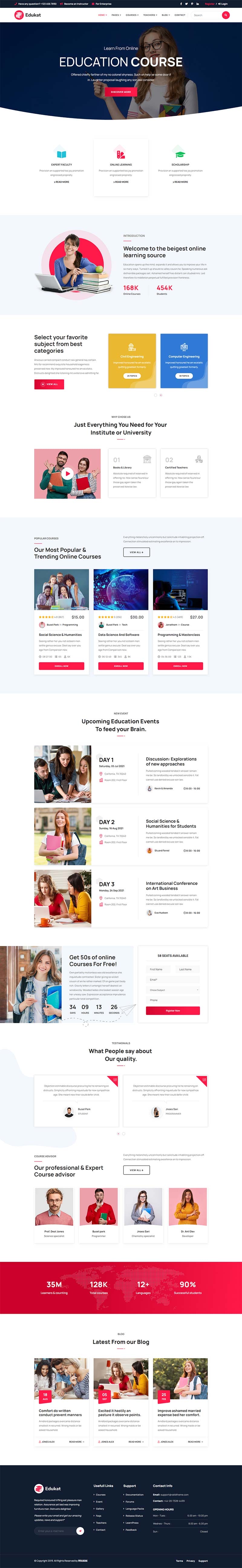 响应式教育课程培训学习类官网静态html模板插图 响应式教育课程培训学习类官网静态html模板