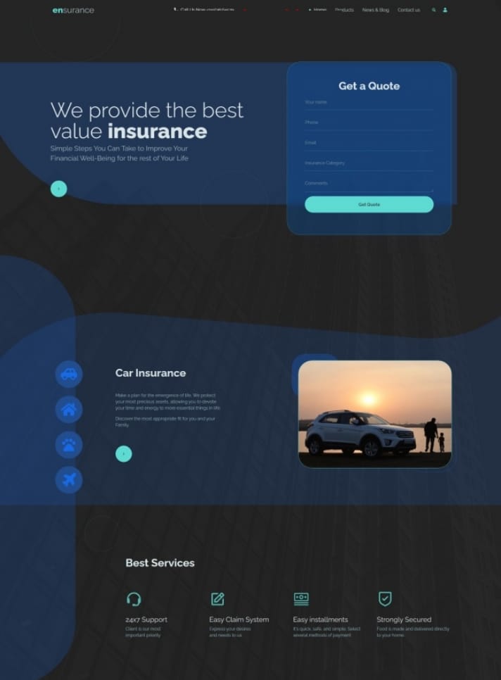 商业保险服务公司网站模板插图 商业保险服务公司网站模板