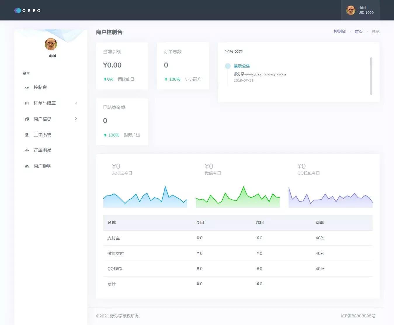 【独家修复】2021年最新易支付修复版源码/支持微信支付宝官方接口和码支付网信钱包等/个人也能用的易支付商户系统插图(2) 【独家修复】2021年最新易支付修复版源码/支持微信支付宝官方接口和码支付网信钱包等/个人也能用的易支付商户系统