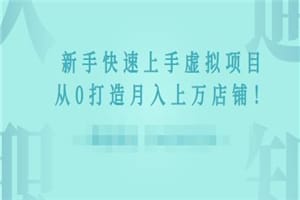 2022年虚拟项目实战指南,新手从0打造月入上万店铺插图 2022年虚拟项目实战指南,新手从0打造月入上万店铺