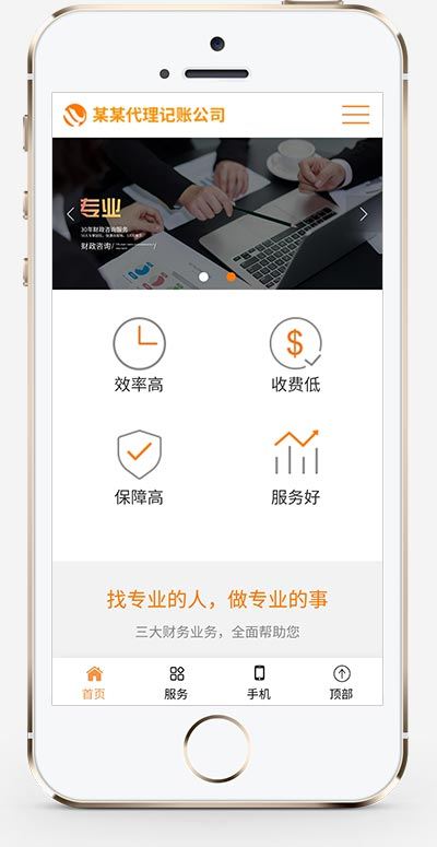 响应式代理记账财政咨询服务类网站织梦模板 html5财务会计类网站模板下载(自适应手机版)