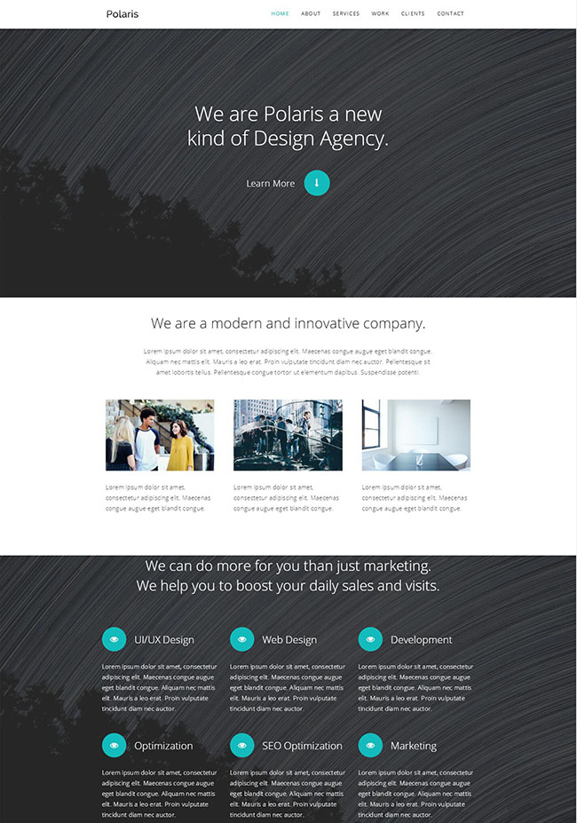 设计机构官网CSS3模板 单页模板