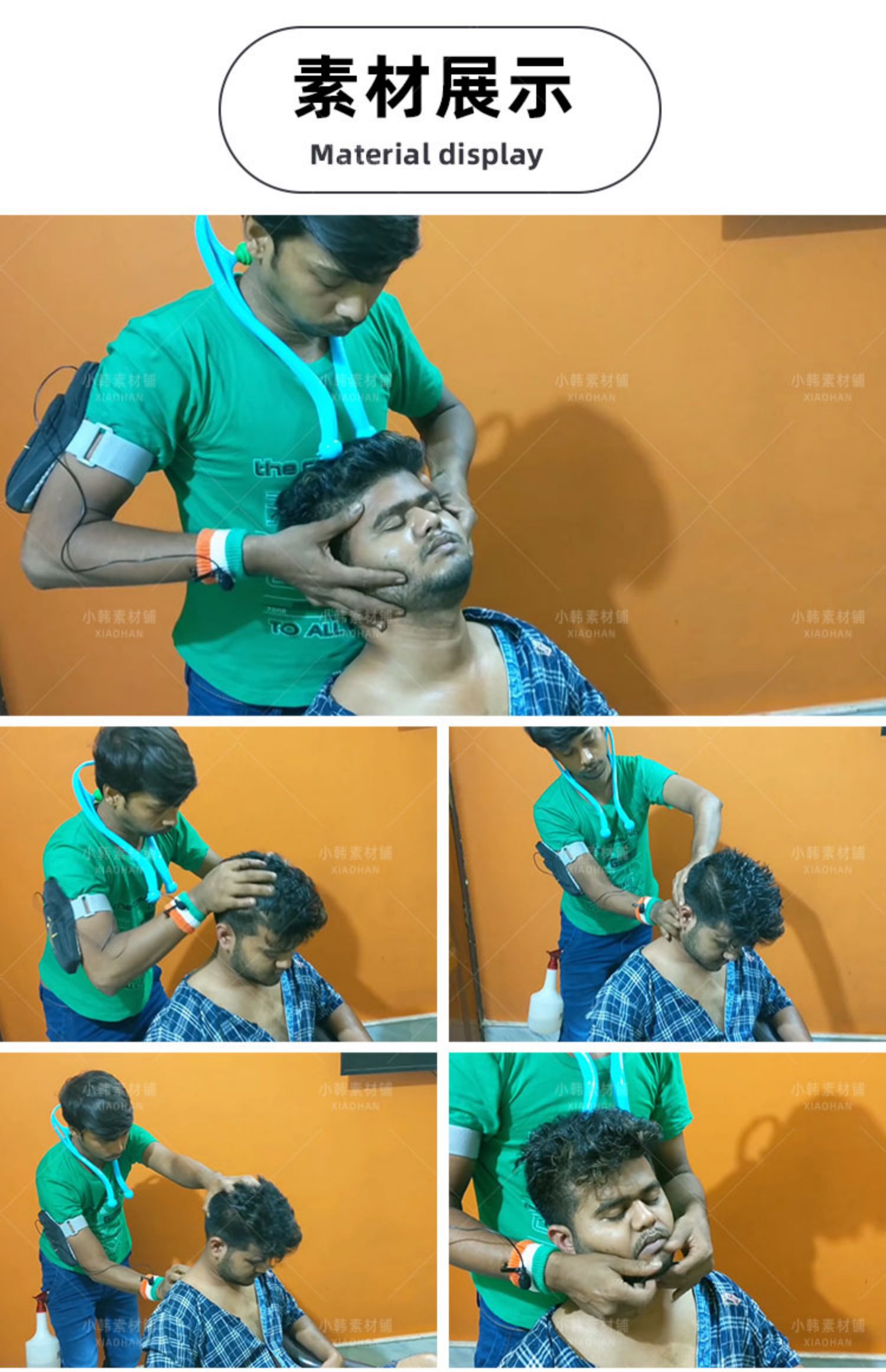 印度街头夺命理发师暴躁理发师1-3季自媒体快手抖音视频剪辑素材