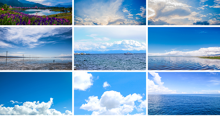 蓝天白云辽阔天空唯美清新云层云朵云团自然风景高清抖音图片素材