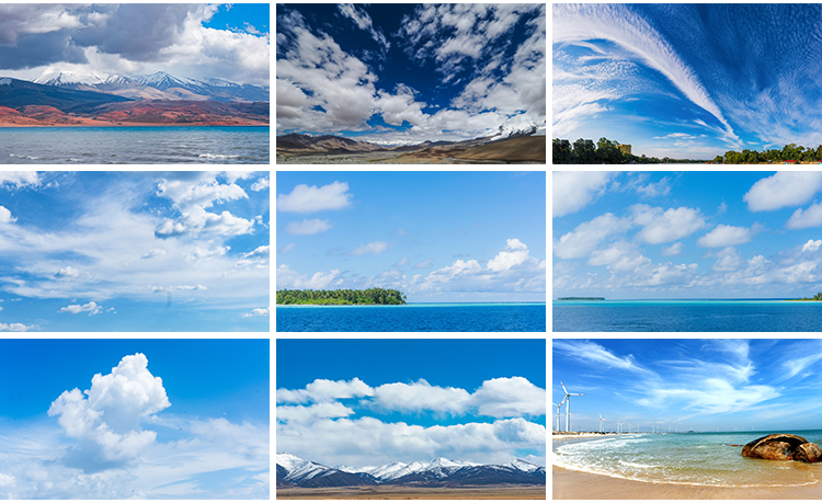 蓝天白云辽阔天空唯美清新云层云朵云团自然风景高清抖音图片素材