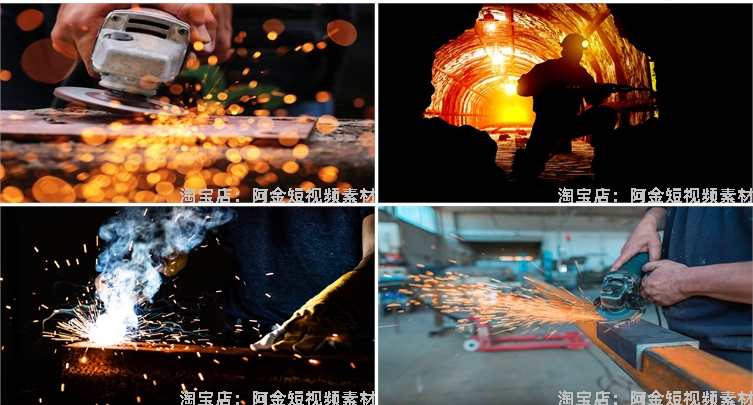 电焊机金属机械焊接切割图片工人车间焊工现代工业自动化高清素材