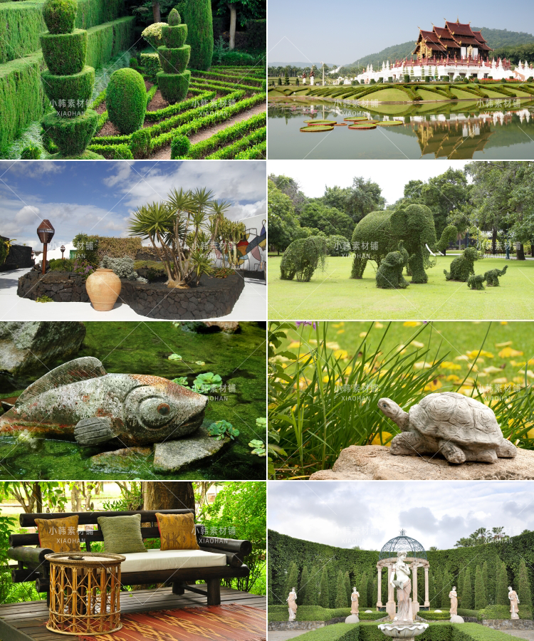 120张别墅庭院花园风景横版高清抖音自媒体pr剪辑背景图片素材