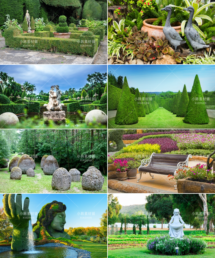 120张别墅庭院花园风景横版高清抖音自媒体pr剪辑背景图片素材