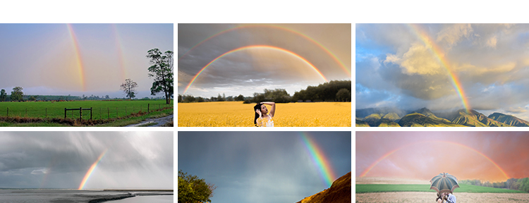 彩虹七彩虹自然景观天空蓝天雨后彩虹云彩美景色摄影照片图片素材