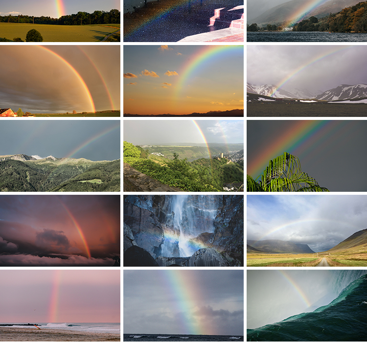 彩虹七彩虹自然景观天空蓝天雨后彩虹云彩美景色摄影照片图片素材