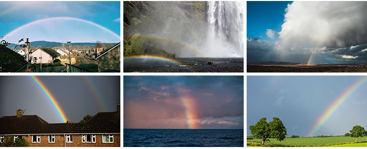 彩虹七彩虹自然景观天空蓝天雨后彩虹云彩美景色摄影照片图片素材