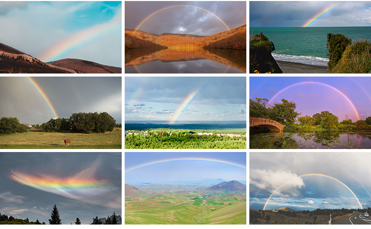彩虹七彩虹自然景观天空蓝天雨后彩虹云彩美景色摄影照片图片素材