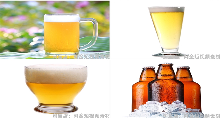 啤酒扎啤鲜啤图片精酿冰镇酒水酒杯碰杯自媒体高清实拍素材剪辑