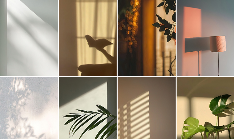 光影氛围室内唯美落日暖光打灯光抖音虚拟直播间背景绿幕图片素材