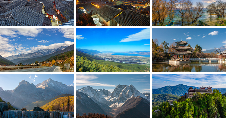 云南大理丽江旅游景点古城自然风景照片摄影高清抖音图片设计素材