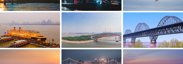 长江大桥江水跨江桥梁建筑夜景风光照片摄影高清抖音图片设计素材