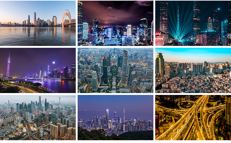 广州地标城市建筑全夜景灯风光小蛮腰塔珠江照片高清JPG图片素材