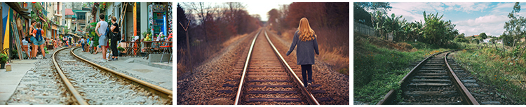 铁路轨道火车老式列车路线风景货运车厢场景交通工具图片设计素材