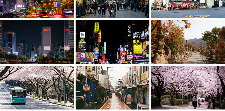 韩国首尔城市风光夜景街道街景建筑旅游风景摄影JPG照片图片素材