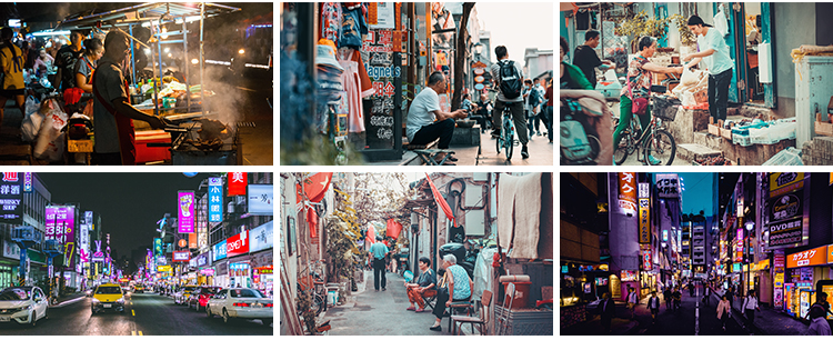 夜市地摊人间烟火气百姓市井生活百态人物日常摆摊贩小吃图片素材