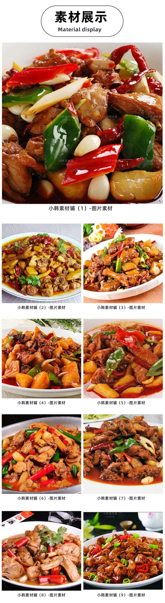 高清美食菜谱JPG图片新疆大盘鸡美工设计摄影拍摄照片素材