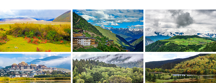 云南香格里拉风光松赞林寺虎跳峡梅里雪山古城自然风景图片照素材