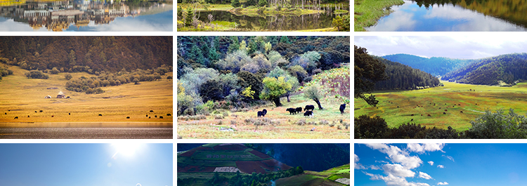 云南香格里拉风光松赞林寺虎跳峡梅里雪山古城自然风景图片照素材