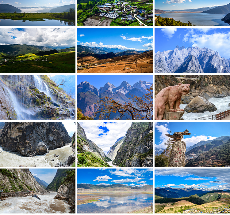 云南香格里拉风光松赞林寺虎跳峡梅里雪山古城自然风景图片照素材