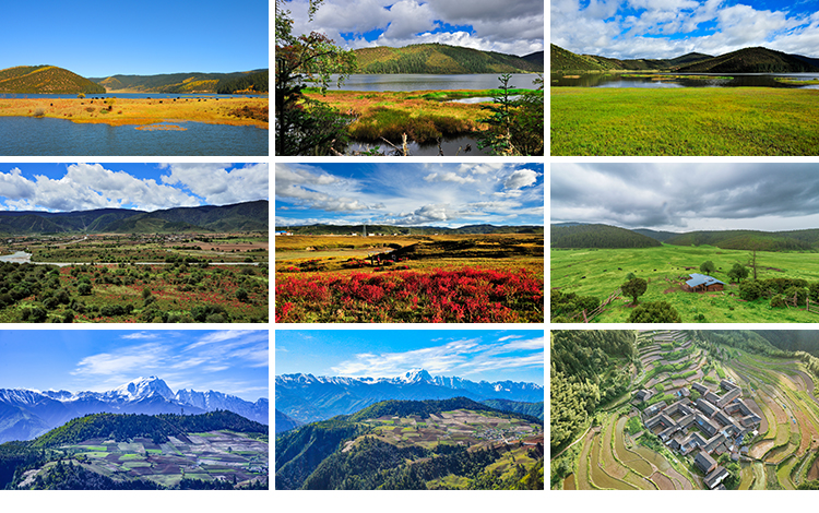云南香格里拉风光松赞林寺虎跳峡梅里雪山古城自然风景图片照素材