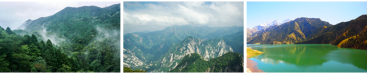 绿水青山山脉山峰山丘山顶山川草地自然风景合成背景宽屏图片素材
