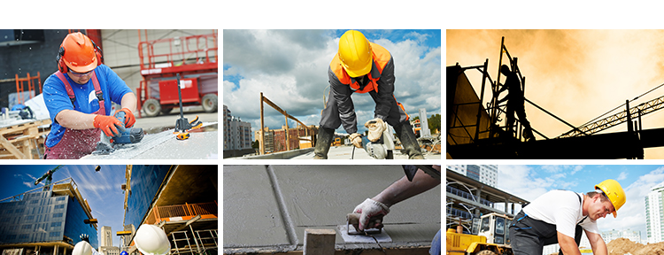 建筑工人施工工地城市房屋楼房建造安全生产民工程师现场图片素材