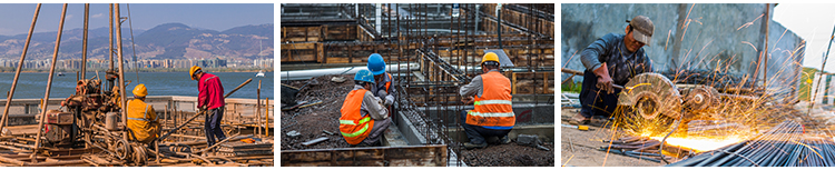建筑工人施工工地城市房屋楼房建造安全生产民工程师现场图片素材