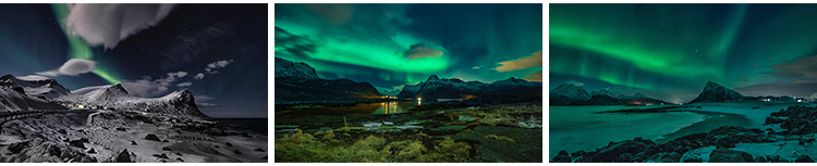 挪威风光北欧小镇北极光雪山湖泊山脉山河自然风景摄影图片照素材