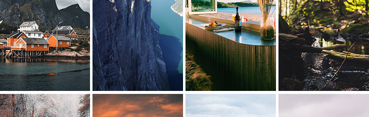 挪威风光北欧小镇北极光雪山湖泊山脉山河自然风景摄影图片照素材