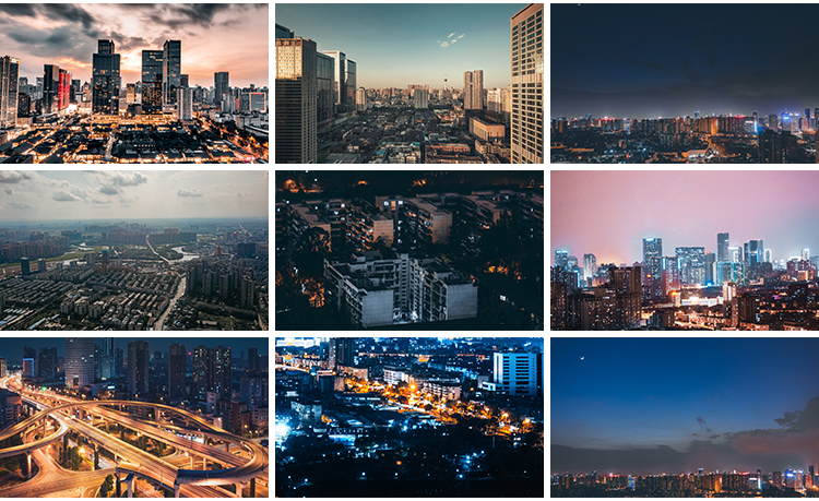 成都城市风光建筑夜景照片旅游景点风景摄影抖音高清图片设计素材