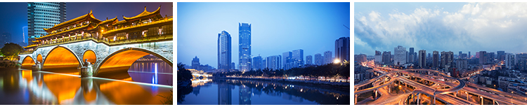 成都城市风光建筑夜景照片旅游景点风景摄影抖音高清图片设计素材