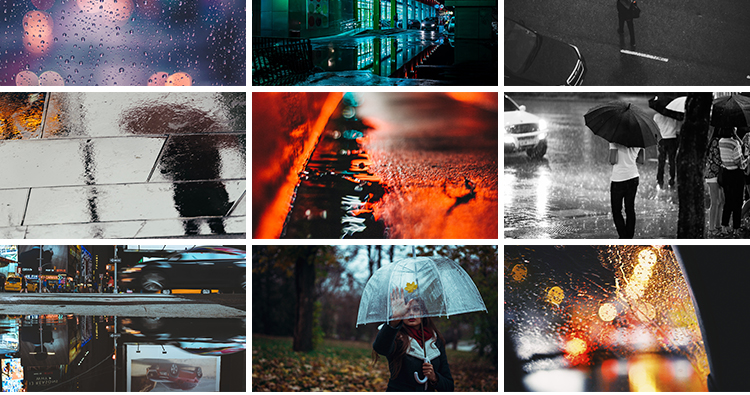 下雨天城市雨夜街景夜晚孤独情感窗户外玻璃雨滴唯美雨后图片素材