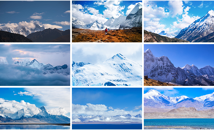 冬季雪山冰天雪地下雪冰雪世界唯美雪景自然风景风光设计图片素材