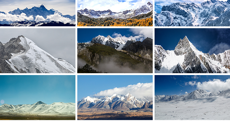 冬季雪山冰天雪地下雪冰雪世界唯美雪景自然风景风光设计图片素材