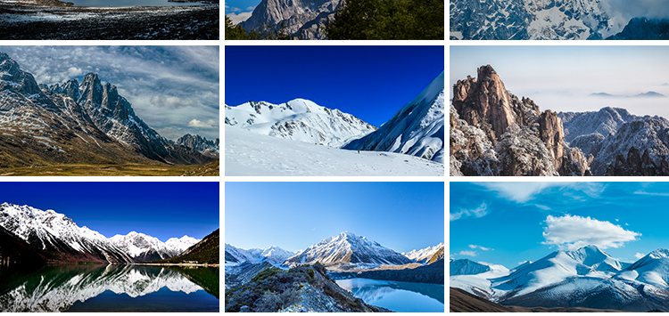 冬季雪山冰天雪地下雪冰雪世界唯美雪景自然风景风光设计图片素材