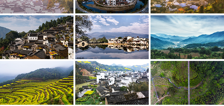 古镇婺源旅游风景点照片摄影油菜花乡村田园风光高清抖音图片素材