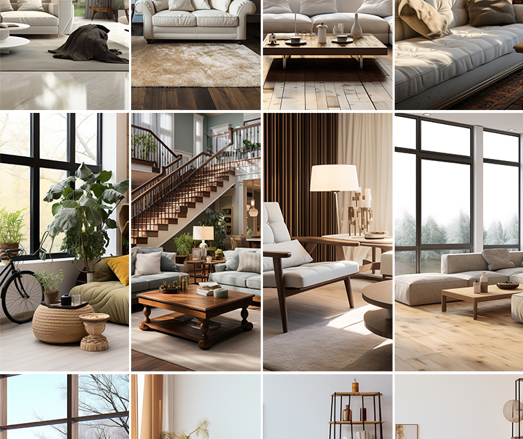 时尚简约风客厅现代温馨室内场景抖音直播间绿幕背景虚拟图片素材