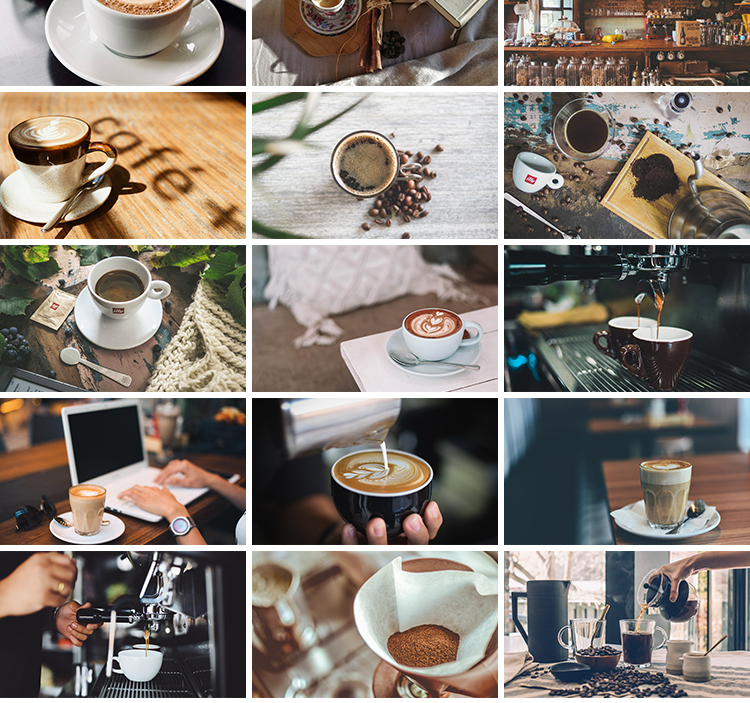 喝咖啡饮品办公场景咖啡豆冲咖啡拉花倒咖啡JPG照片图片设计素材