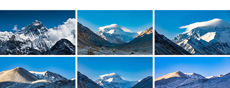 西藏珠穆朗玛峰雪山风光山脉风景圣母峰日照金山照片JPG图片素材